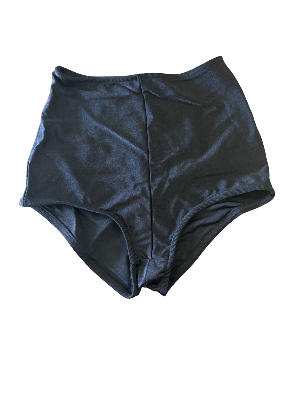 Princess Polly High Waisted Black Satin Short Shorts